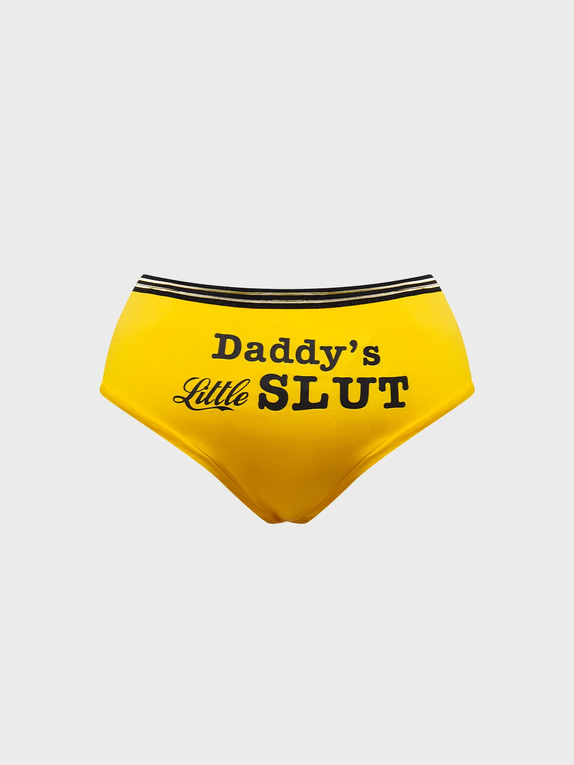 Y2K Yellow Color Block Sports Underwear Shorts