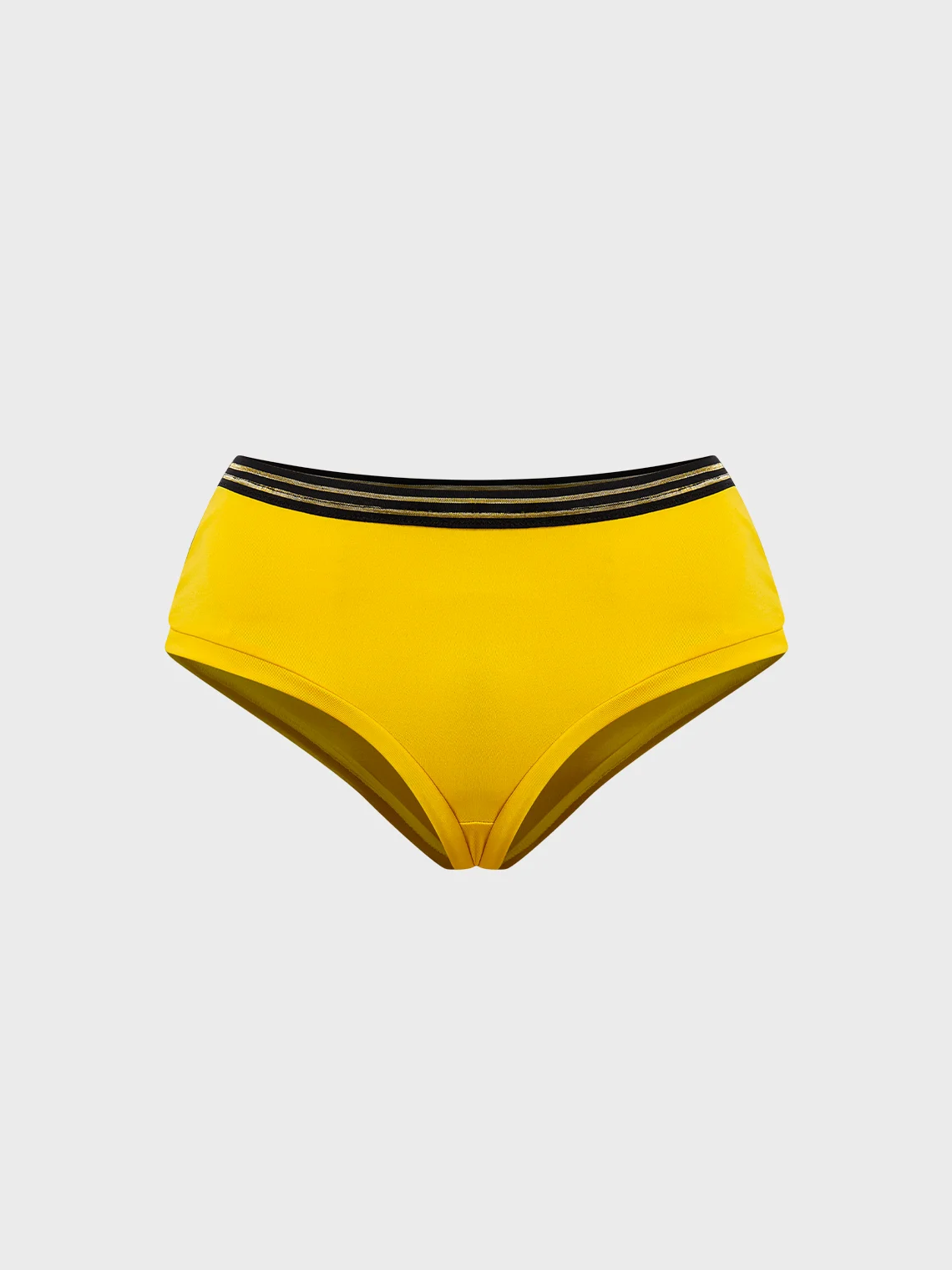 Y2K Yellow Color Block Sports Underwear Shorts