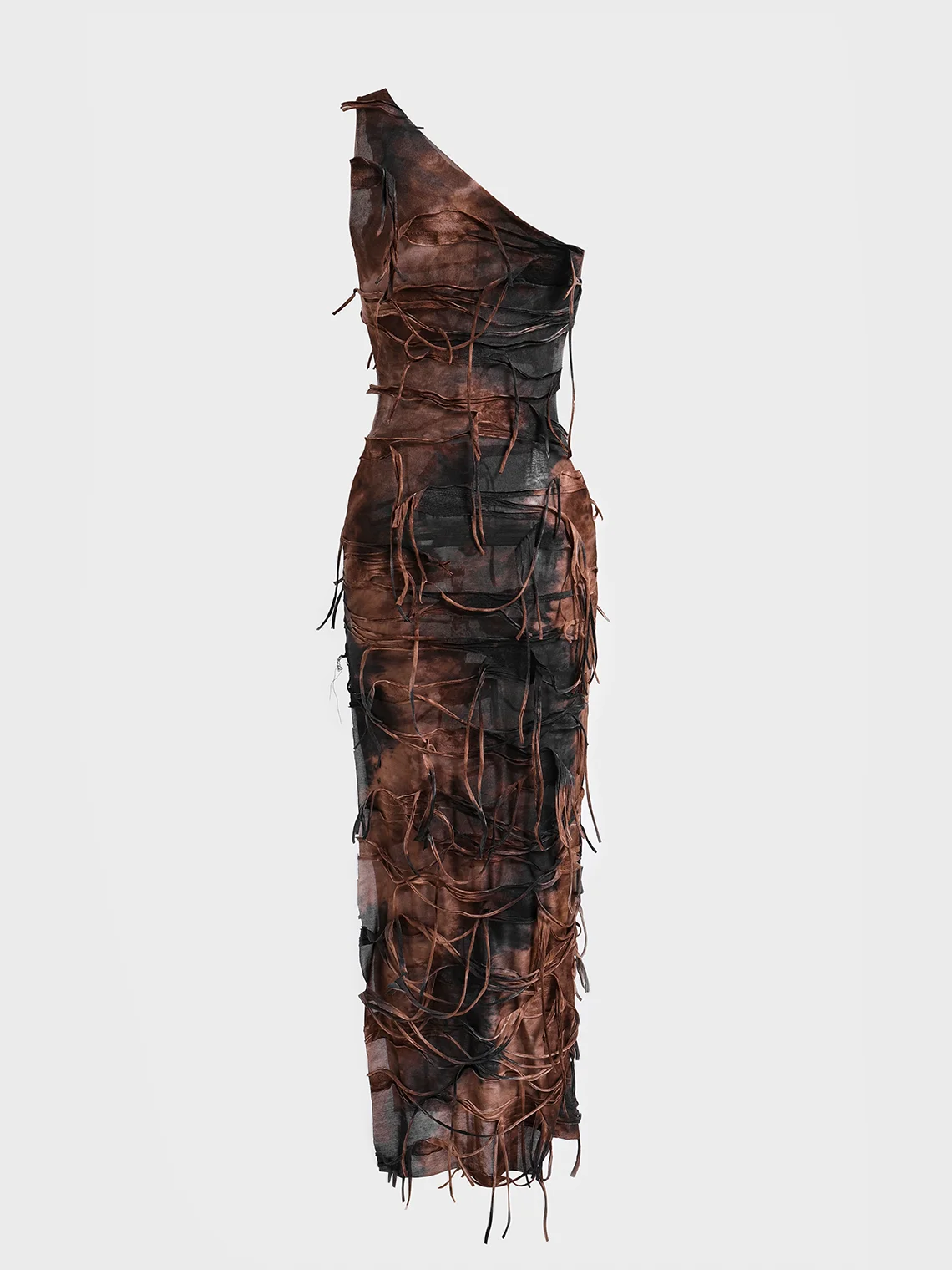 【Final Sale】Street Brown Cut out Dress Midi Dress