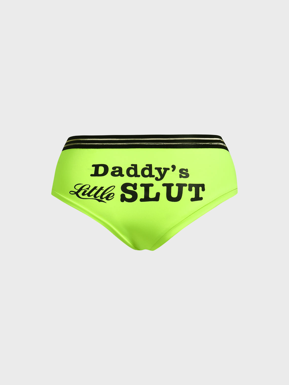 Y2K Yellow Color Block Sports Underwear Shorts