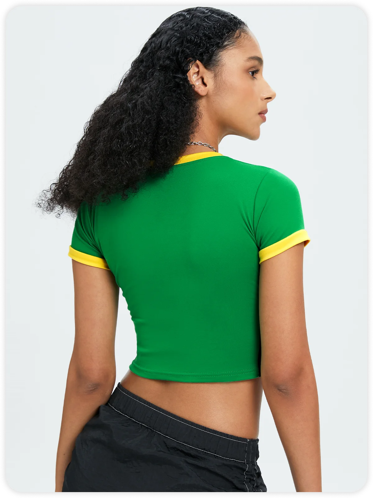 Jamaica Color block Basic Top T-Shirt