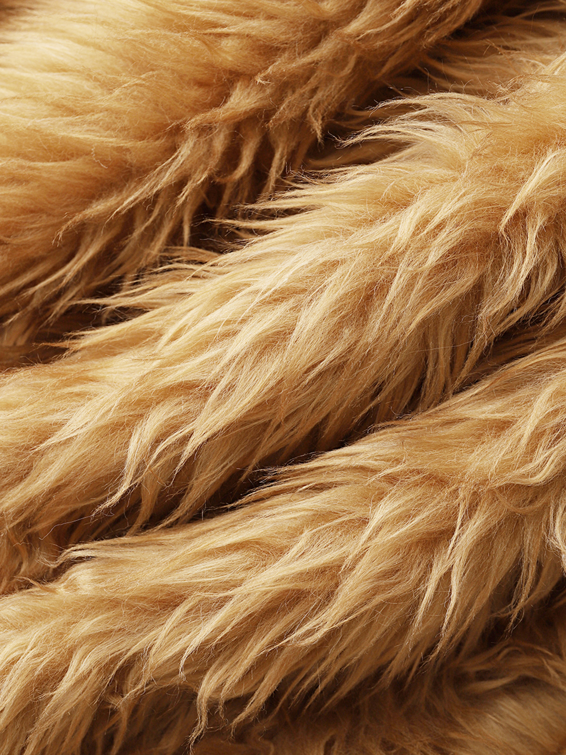 【Final Sale】Lion Cos Furry Hoodie Plain Sleeveless Bodysuit