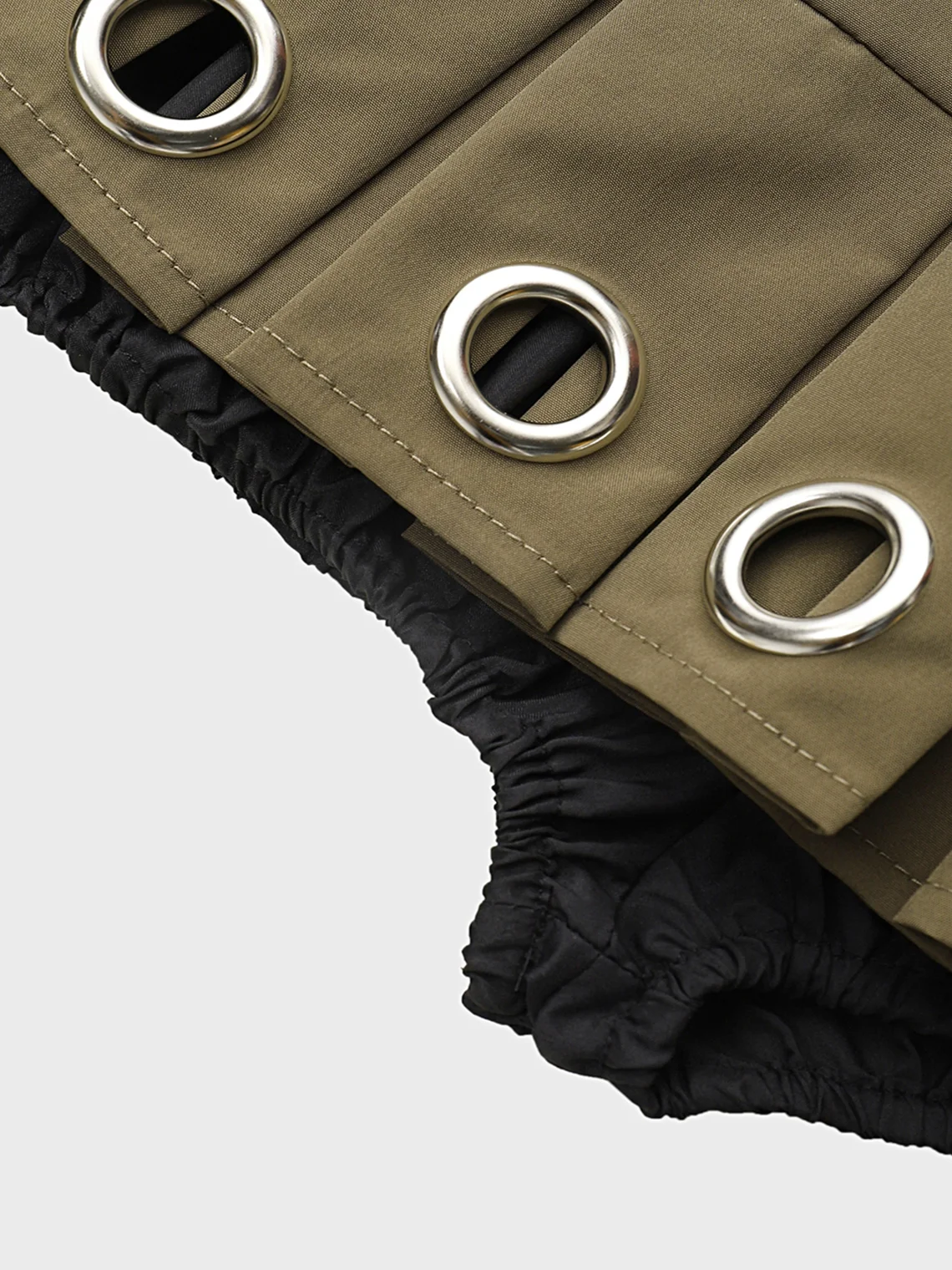 Belt Pleated Metal Plain Short Skirt