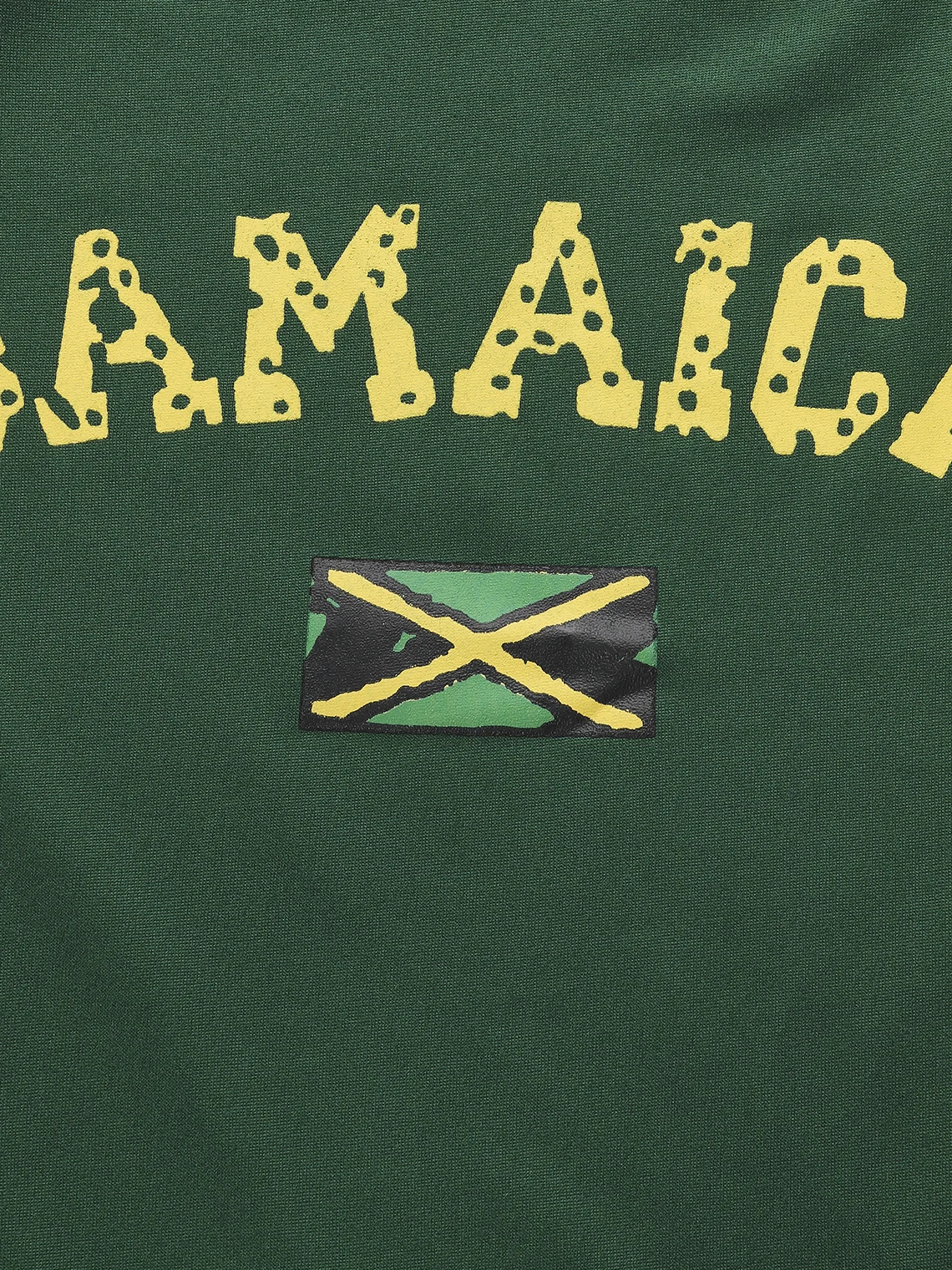 Jamaica Color Block Crew Neck Text Letters Short Sleeve T-shirt