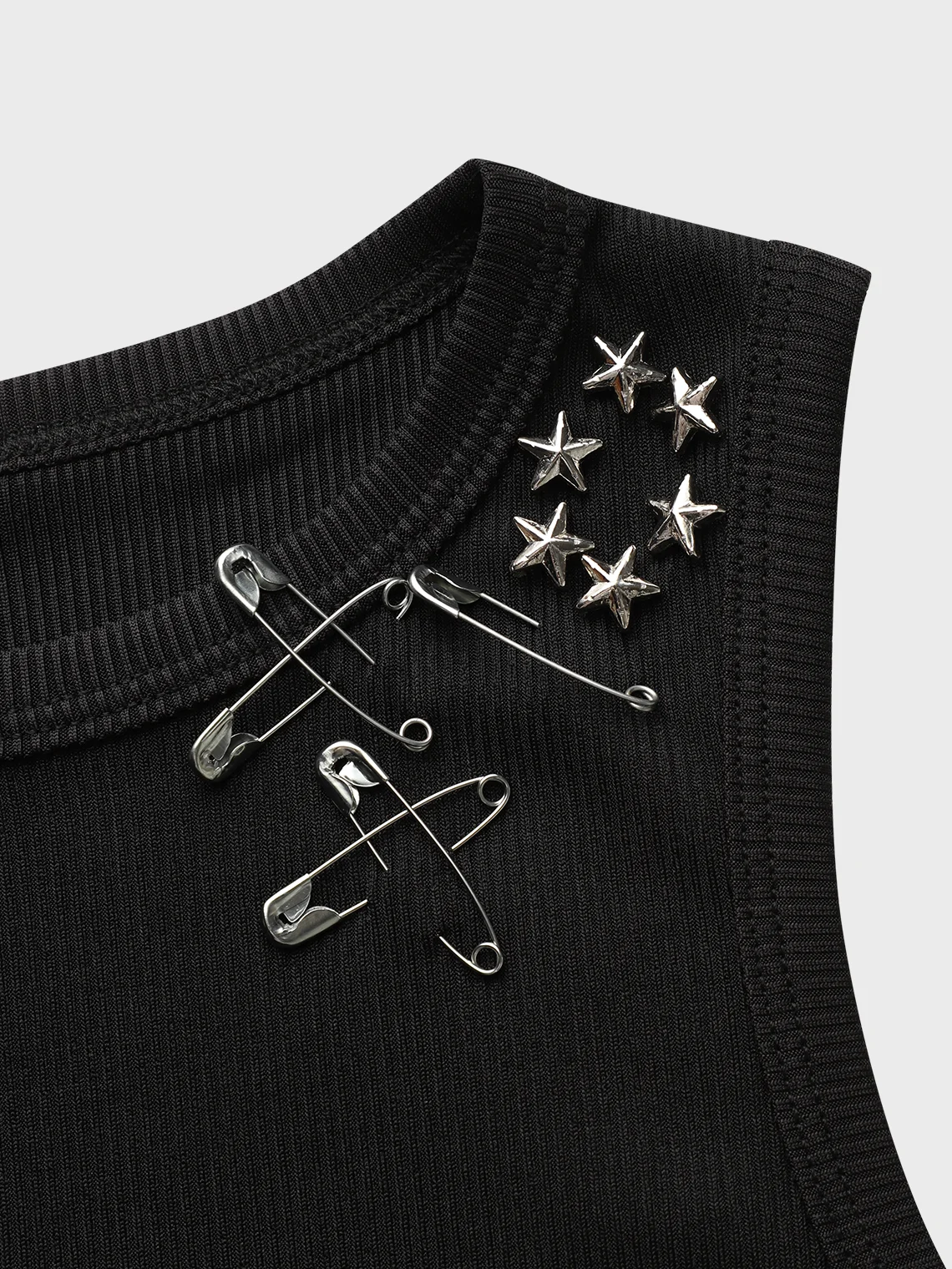 Metal Details Plain Tank Top