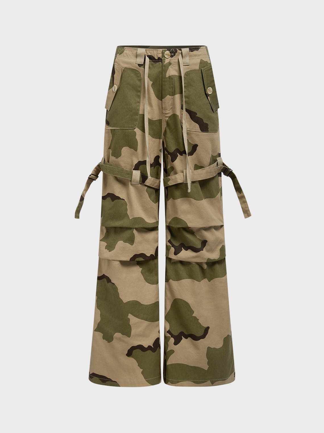 【Final Sale】Pockets Cargo Camouflage Camo Pants