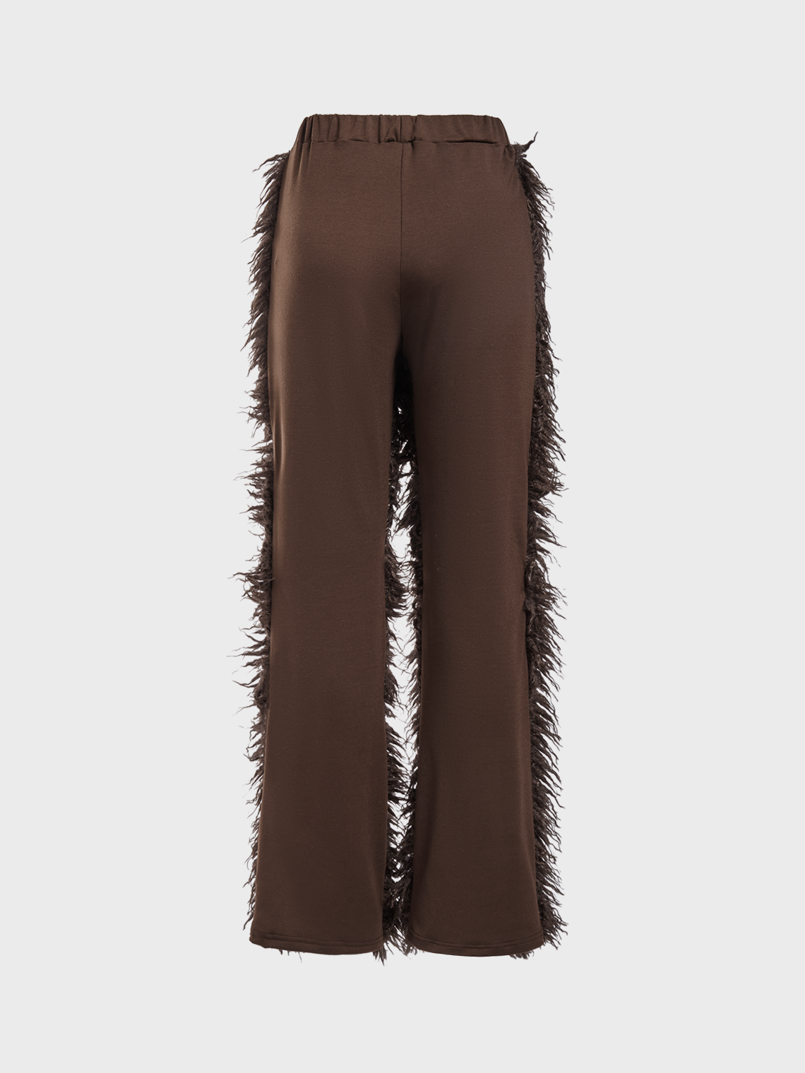 Fuzzy Sherpa Plain Straight Pants