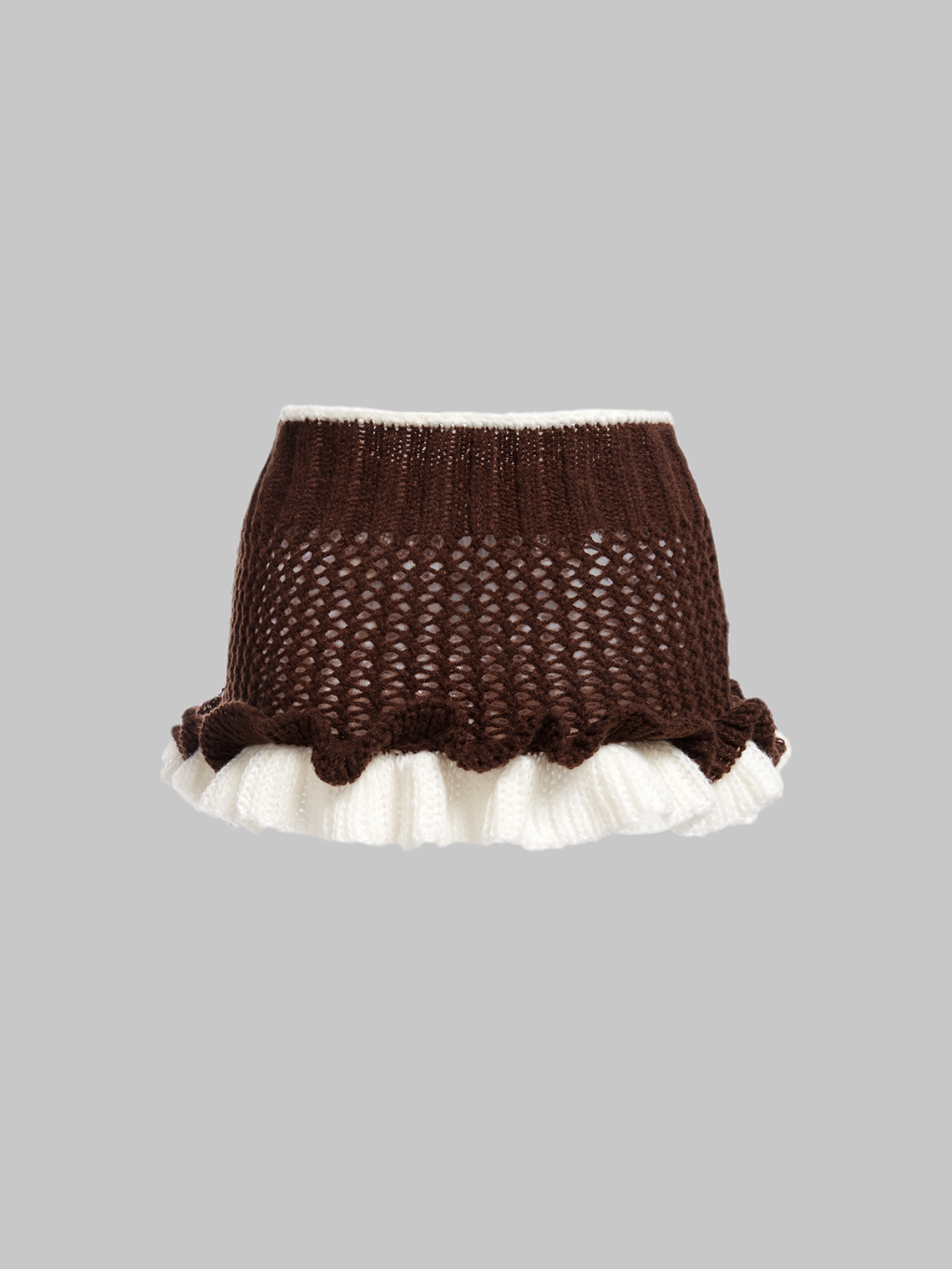 Knitted Plain Short Skirt