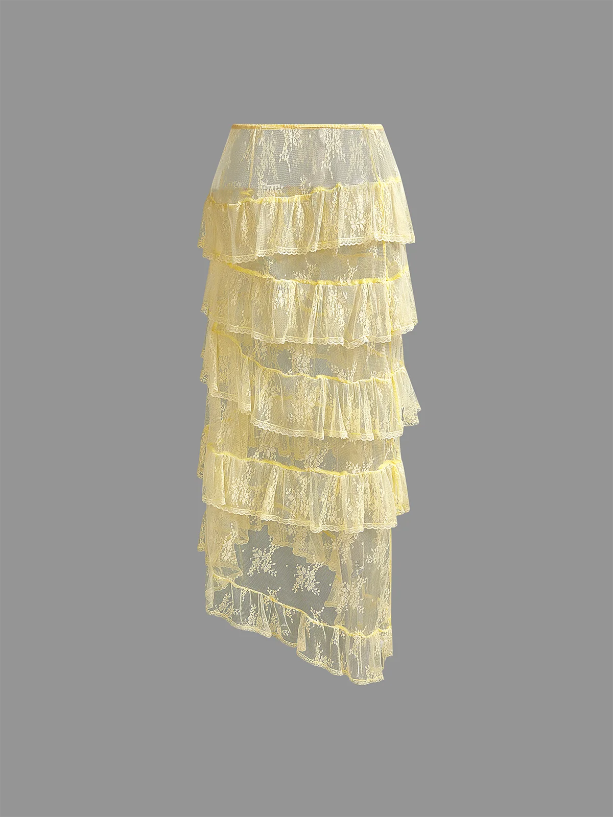Lace Plain Maxi Skirt