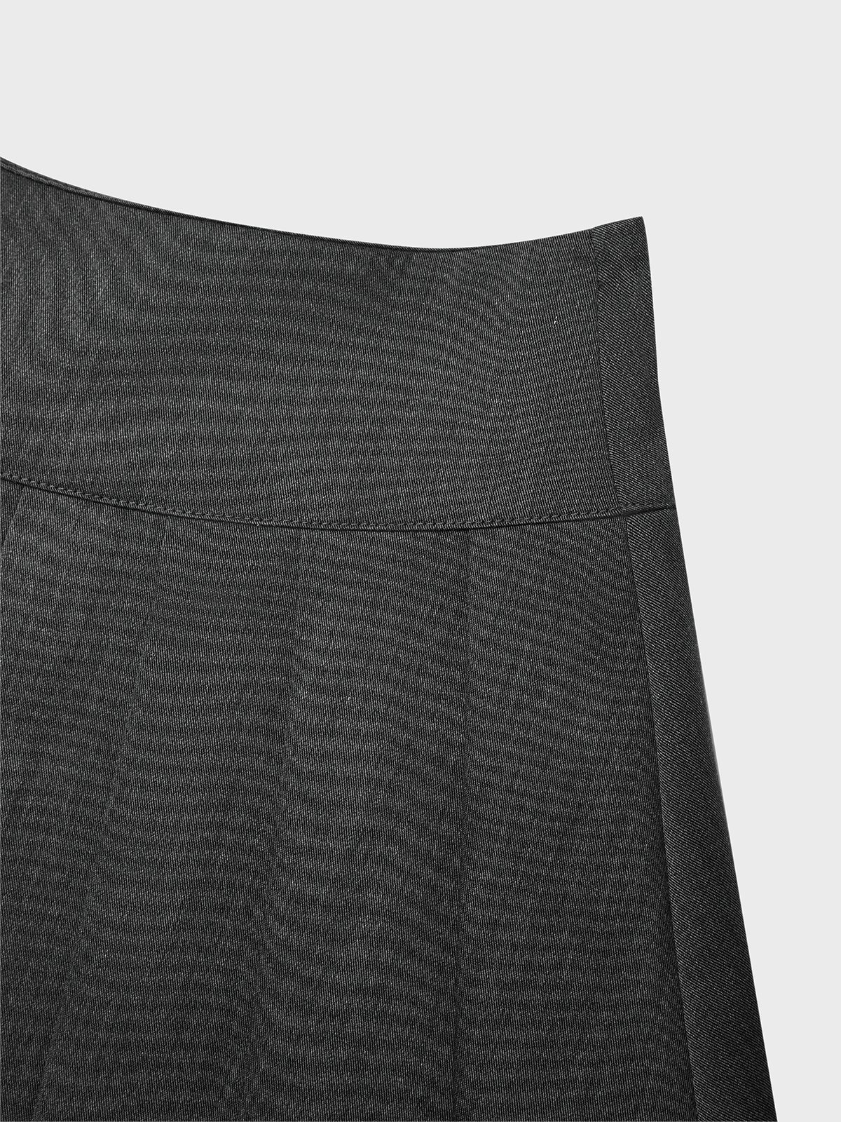 Side Slit Plain Short Skirt