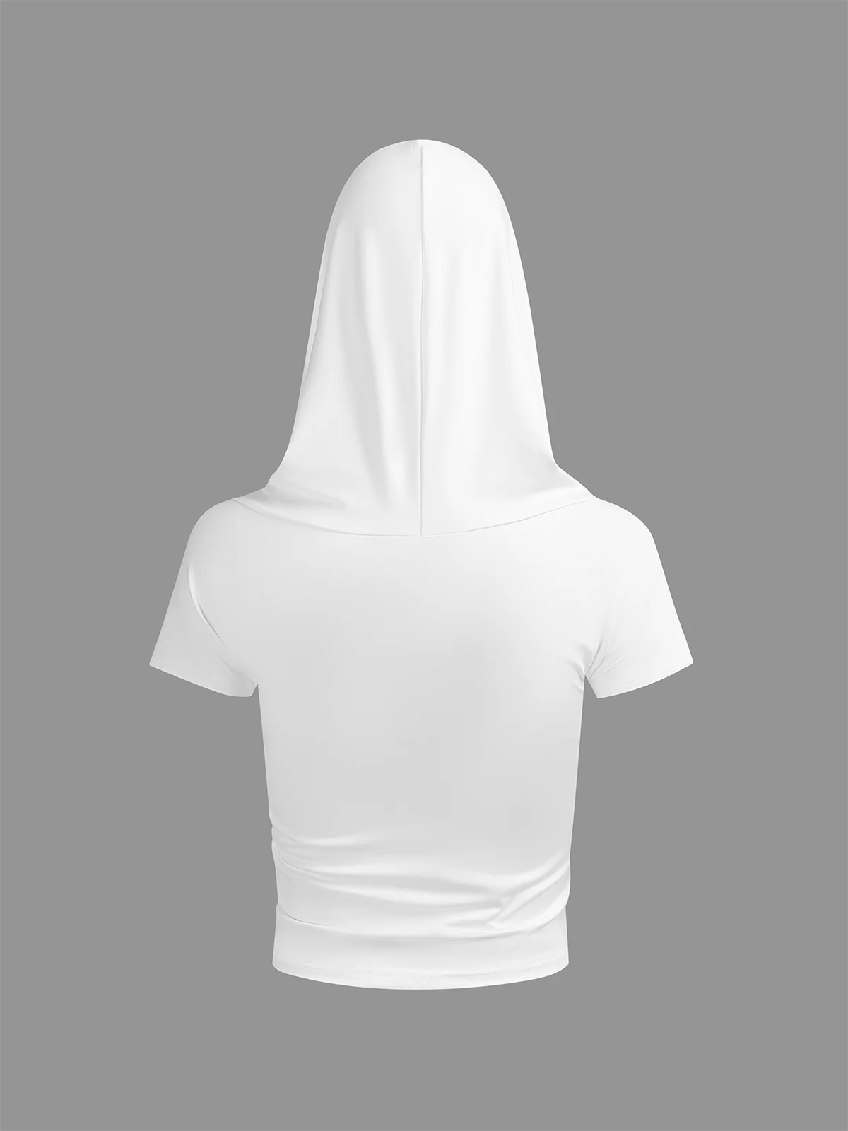 Hoodie Plain Short Sleeve T-shirt