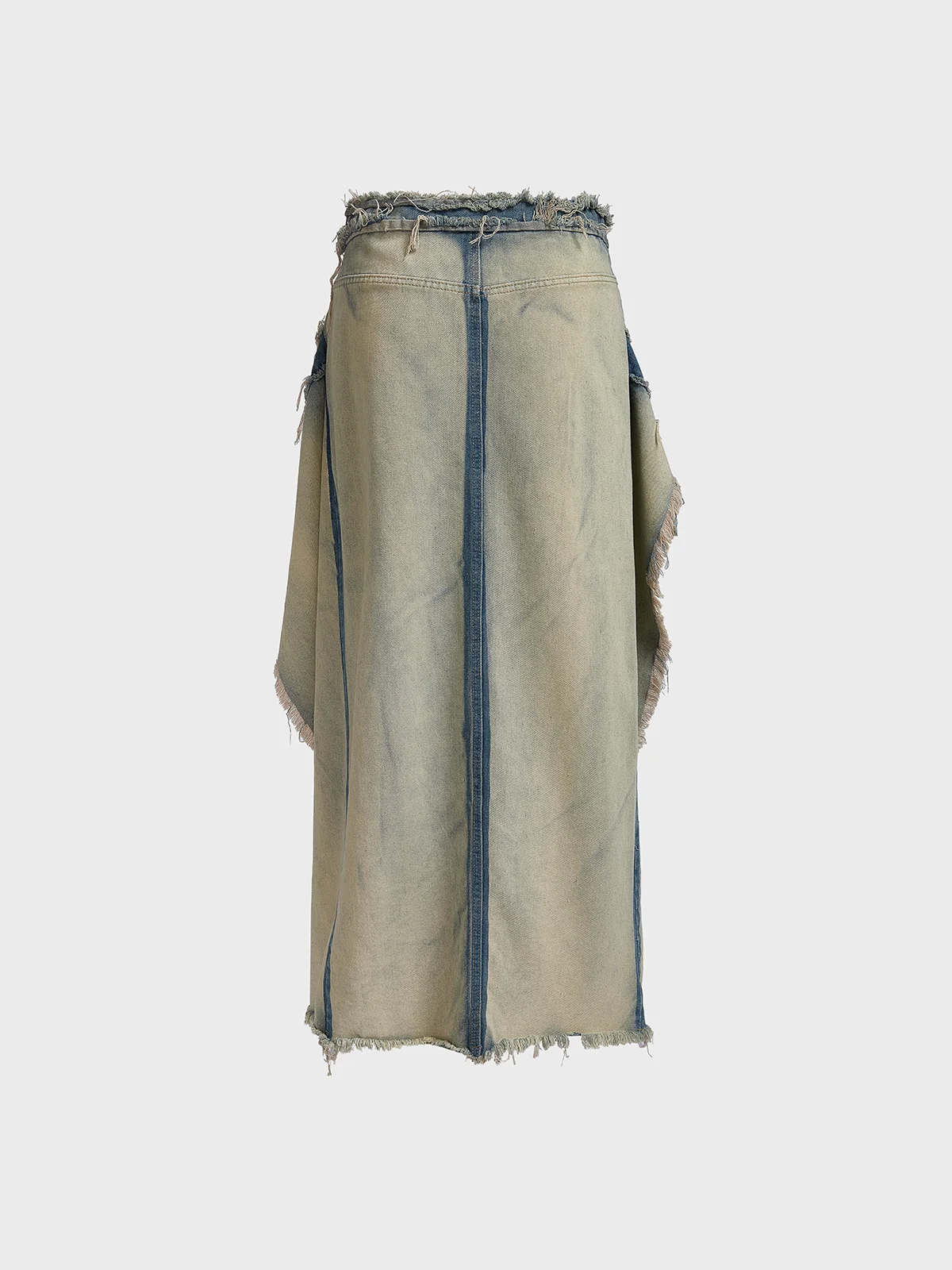 Denim Plain Maxi Skirt