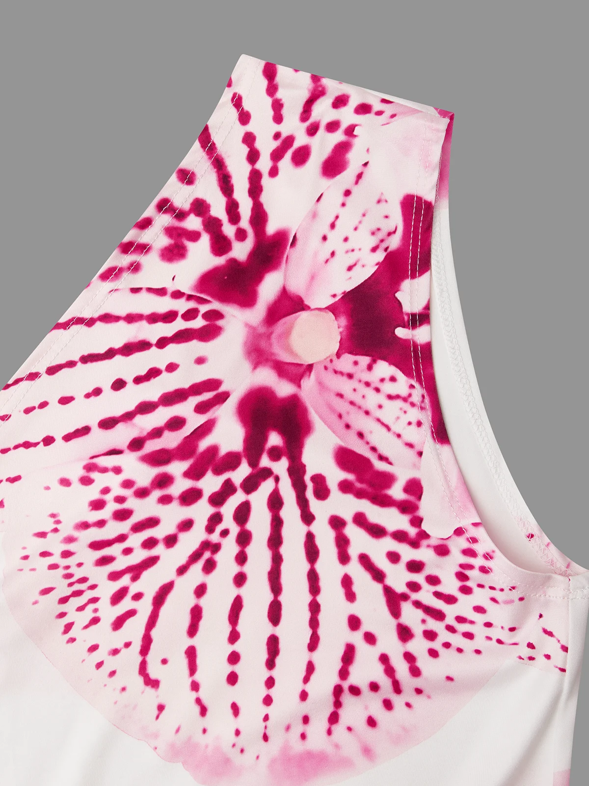 asymmetrical design One Shoulder Floral Cami