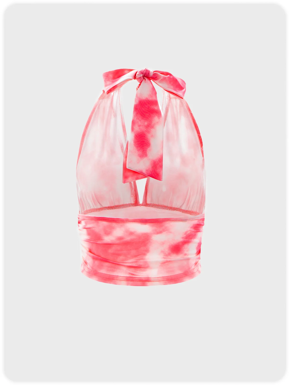 Pink Tie-Dye Halter Tank Top
