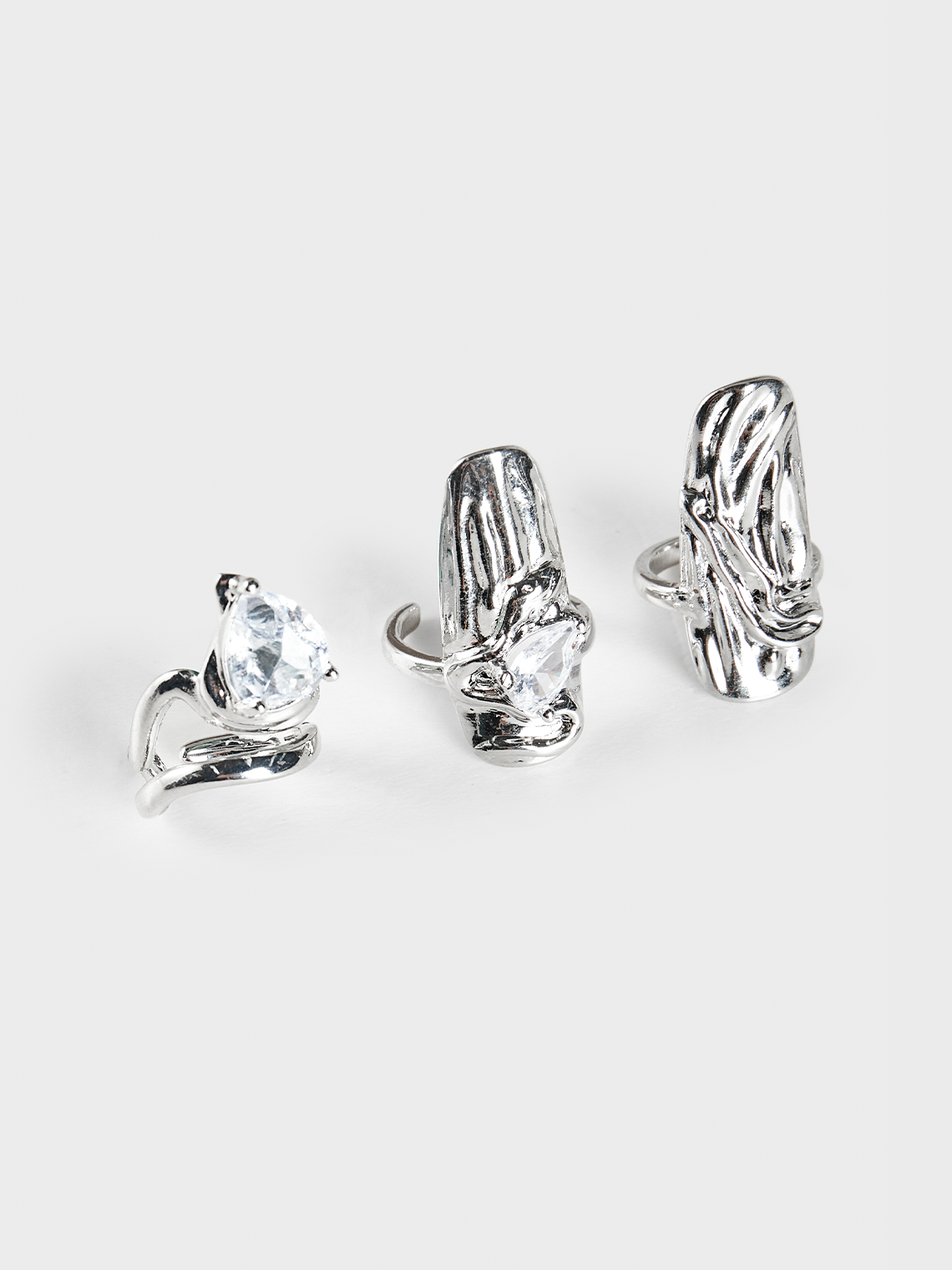 Edgy Silver Accessory Rings