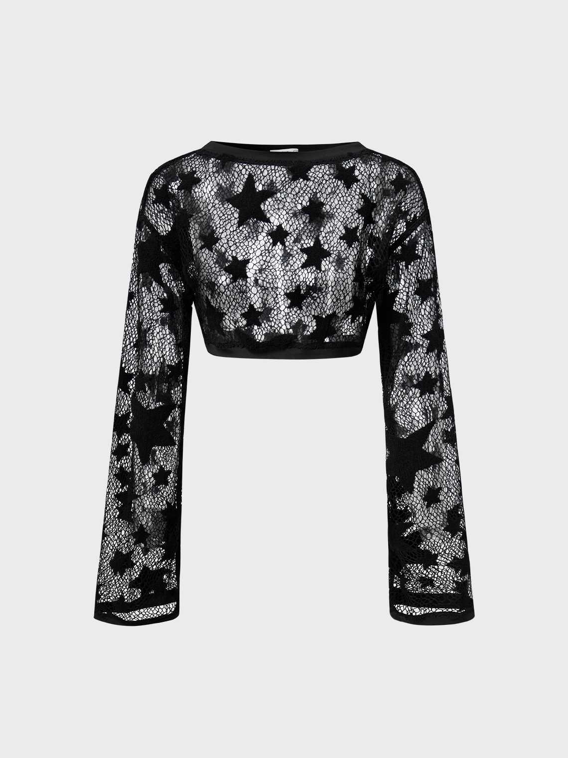 【Final Sale】Y2k Black Net Star Top Women Top