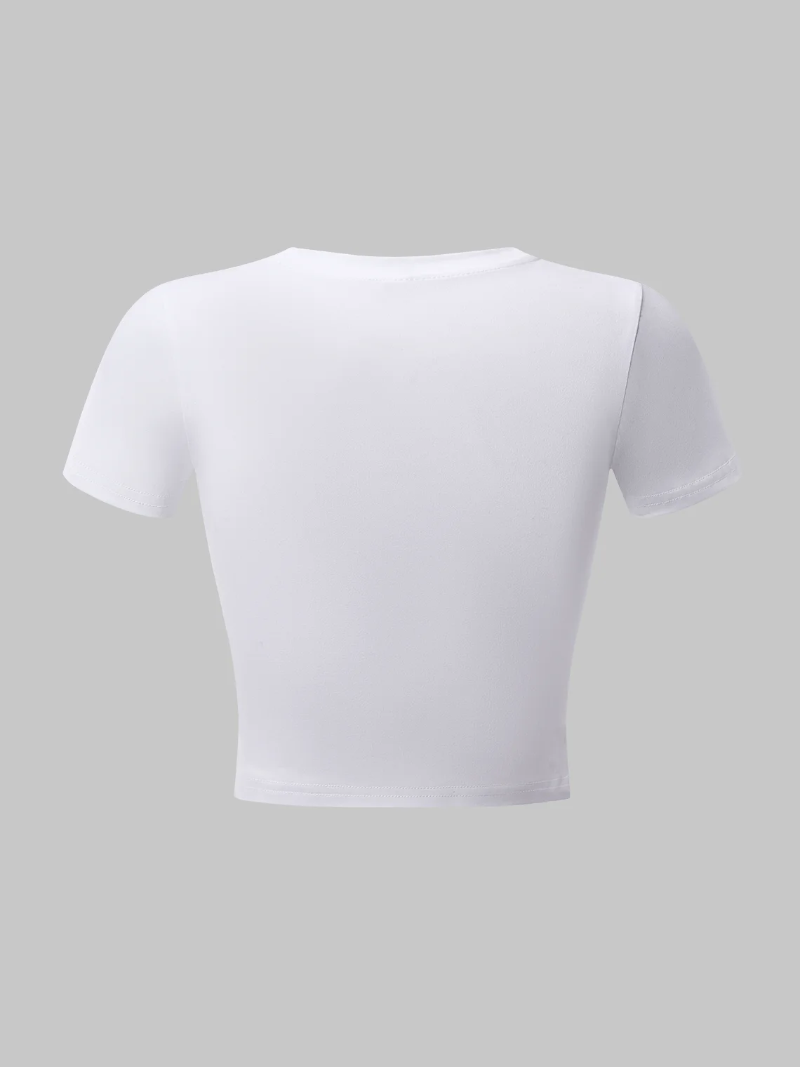Y2K White Figure Top T-Shirt