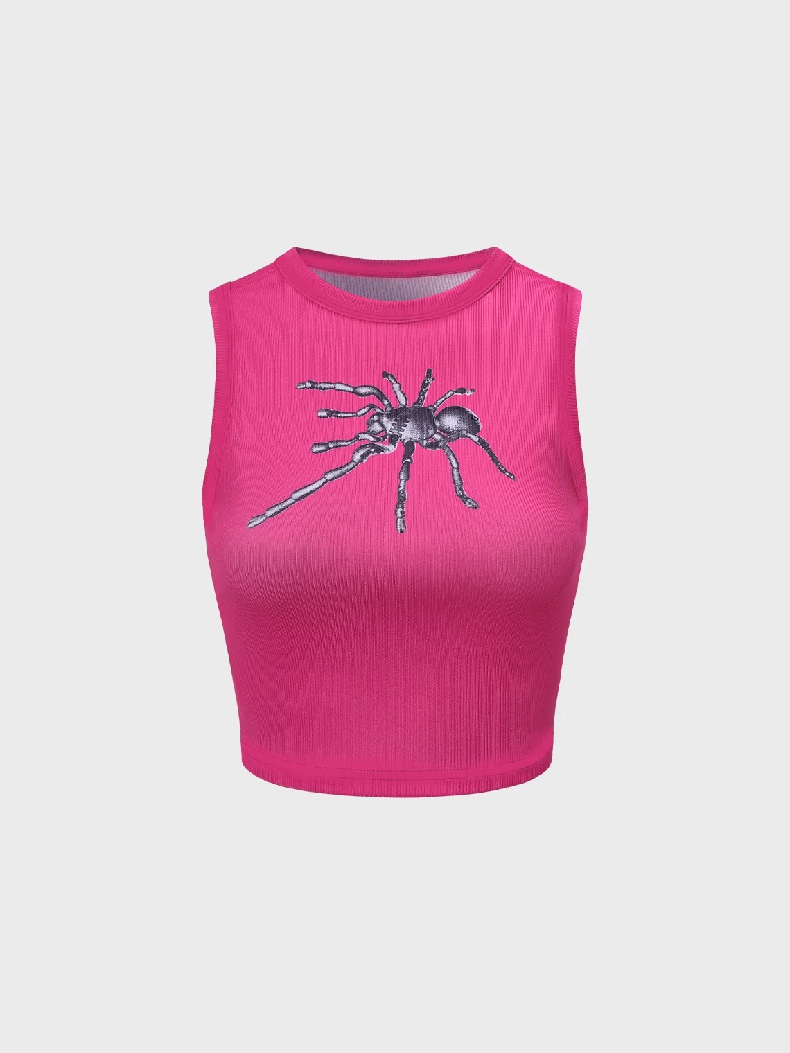 Y2K Pink Spider Sleeveless Top Tank Top & Cami