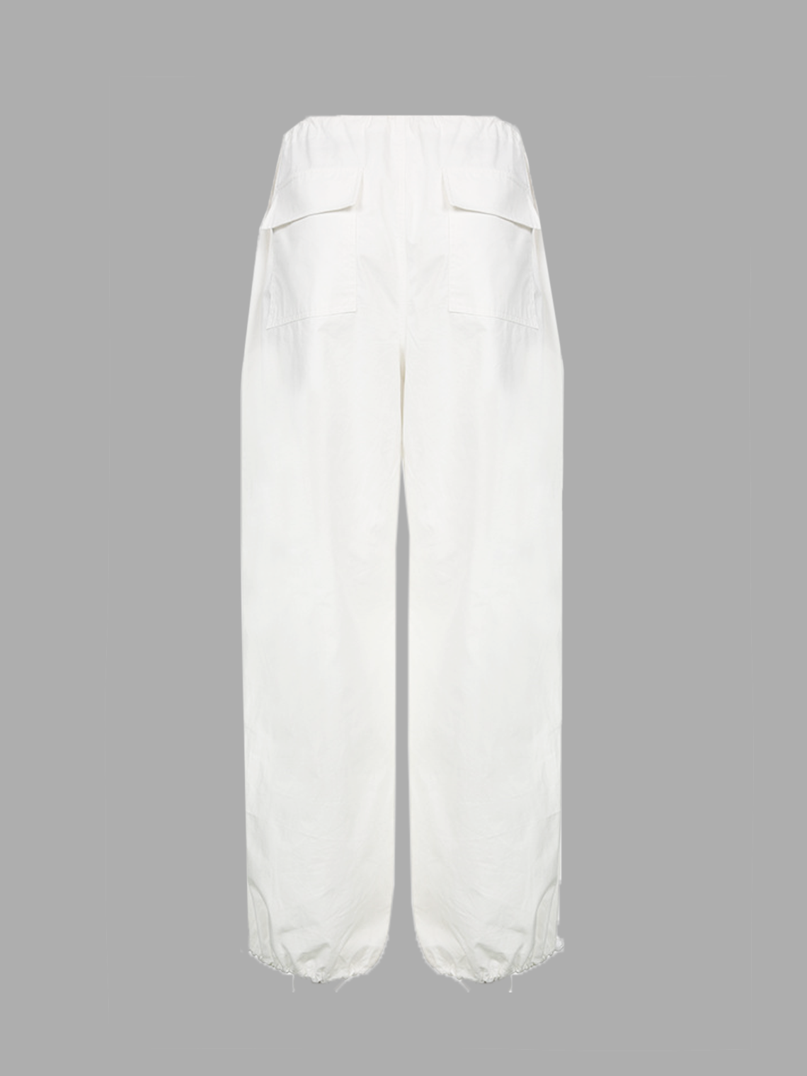 Street Black Cargo Drawstring Bottom Pants