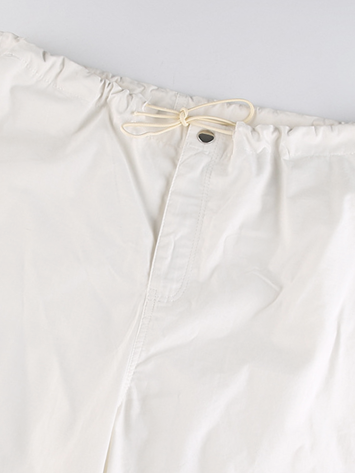 Street Black Cargo Drawstring Bottom Pants
