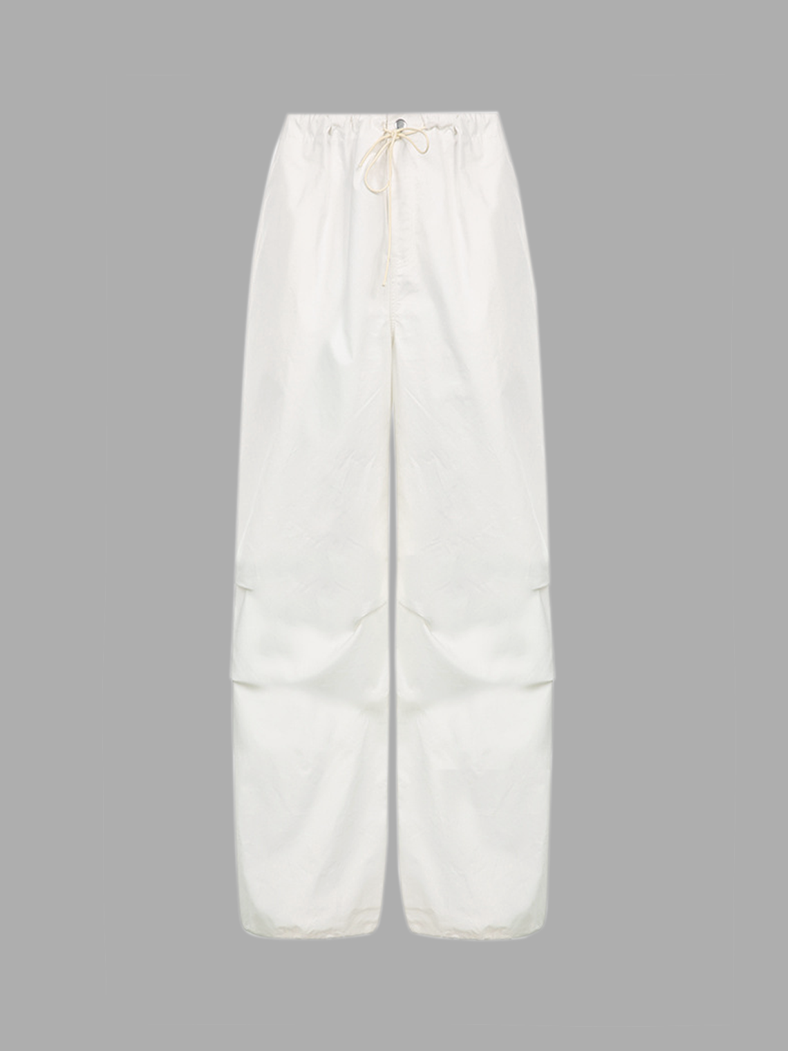 Street Black Cargo Drawstring Bottom Pants