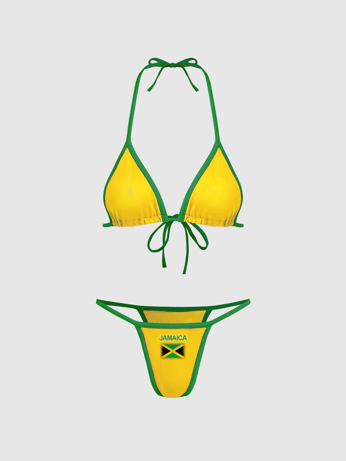 Jamaica Jersey Color Block Bikini Set