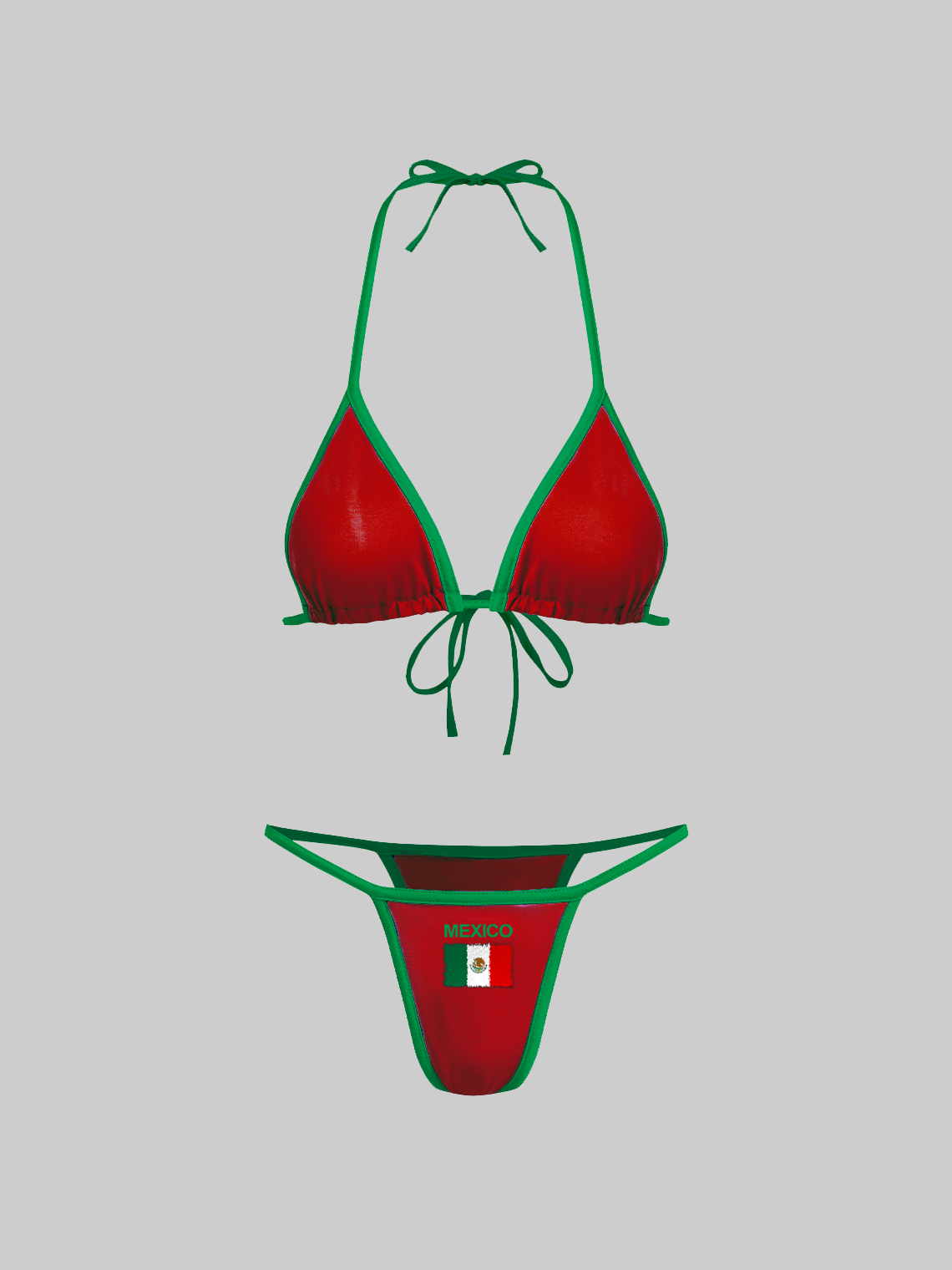 Jersey Mexico Color Block Bikini