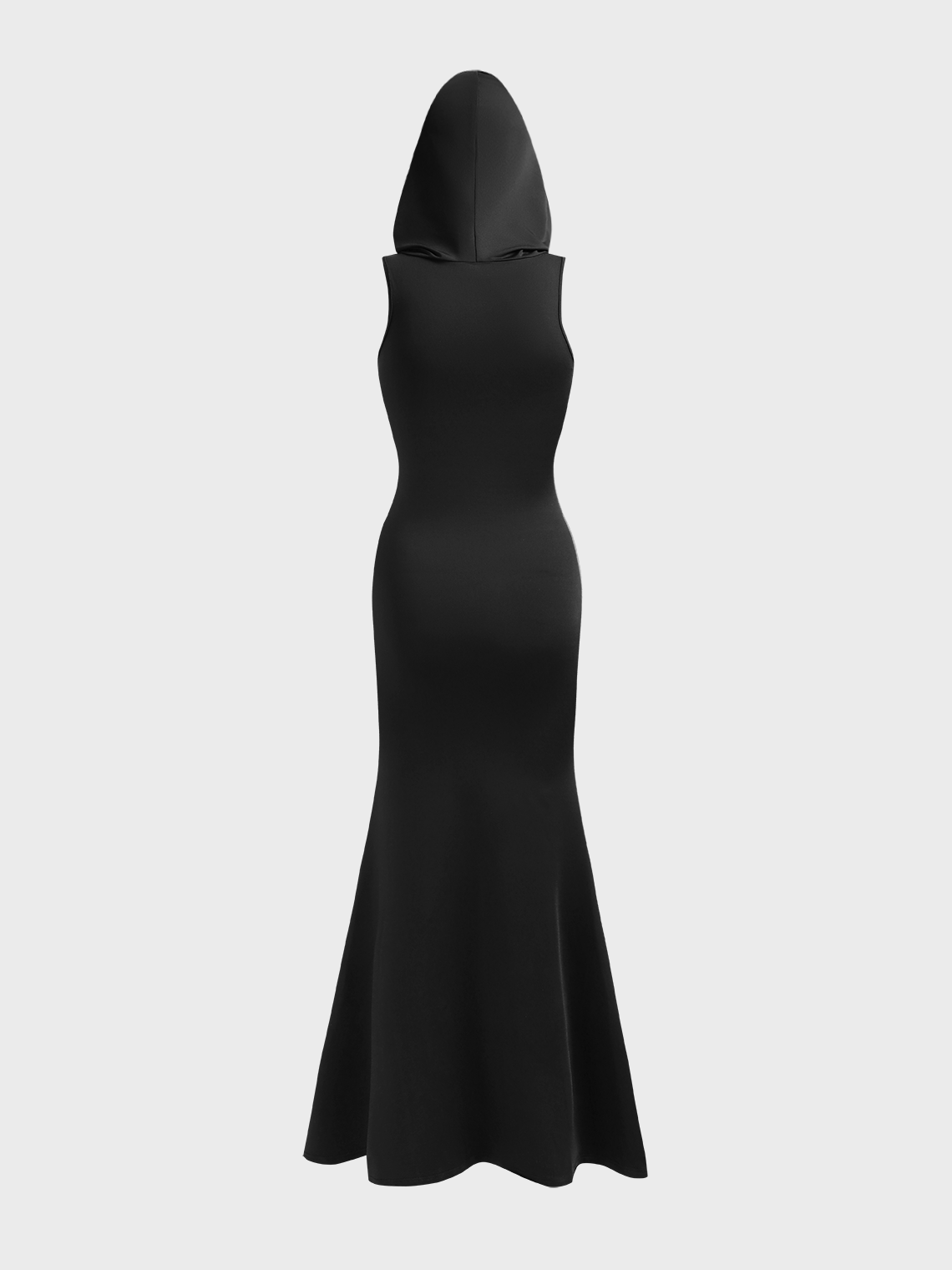 Cross Rhinestones Hoodie Sleeveless Maxi Dress
