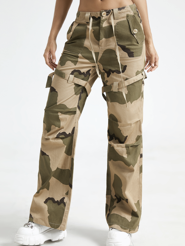 【Final Sale】Pockets Cargo Camouflage Camo Pants