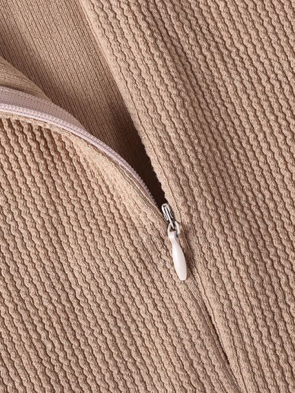 【Final Sale】Zipper Stand Collar Pocket Plain Long Sleeve Romper