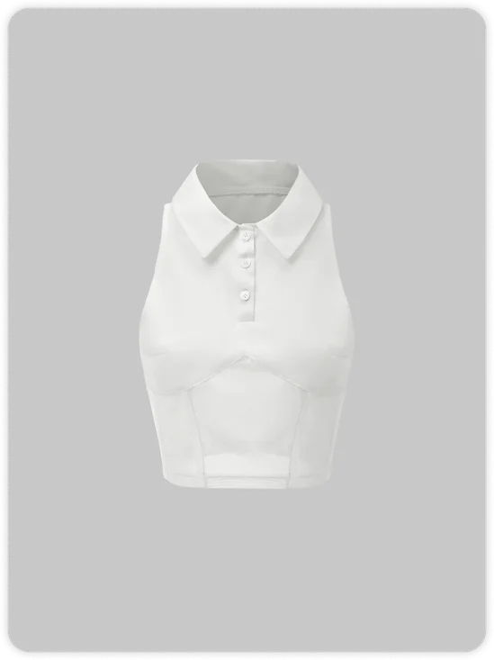 Y2K White Top Tank Top & Cami
