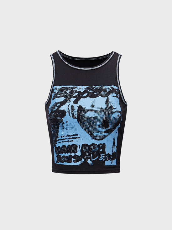 Casual Black Top Tank Top & Cami