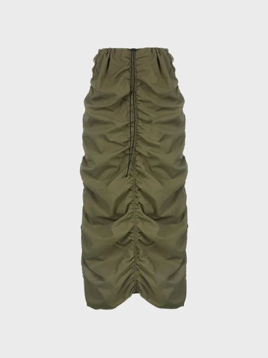 Street Black Cargo Bottom Skirt