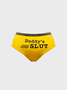 Y2K Yellow Color Block Sports Underwear Shorts