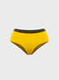 Y2K Yellow Color Block Sports Underwear Shorts