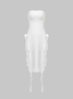 Y2k Balletcore White Split Dress Midi Dress