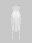 【Final Sale】Y2k Balletcore White Split Dress Midi Dress