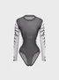 Punk Black Mesh Bodysuit Bodysuit