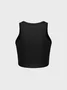 Y2K White Cross embroidery Basic Top Tank Top & Cami