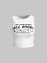 Street All boos are good boos Street White Rivet Text letters Top Tank Top & Cami