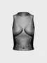 【Final Sale】Body Print Crew Neck Human Body Tank Top