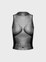 Body Print Crew Neck Human Body Tank Top