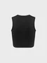 Street Black Body print Letter Top Tank Top & Cami