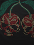 Street Black Skull Hotfix rhinestone Split Top Women Top