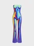 Edgy Multicolor Body print Tube Jumpsuit