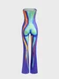 Edgy Multicolor Body print Tube Jumpsuit