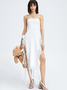 【Final Sale】Y2k Balletcore White Split Dress Midi Dress