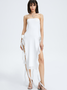 【Final Sale】Y2k Balletcore White Split Dress Midi Dress