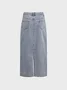 Street Blue Vintage Denim Bottom Skirt