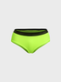 Y2K Yellow Color Block Sports Underwear Shorts